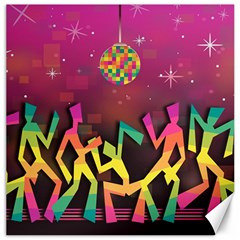 Dancing Colorful Disco Canvas 12  x 12 