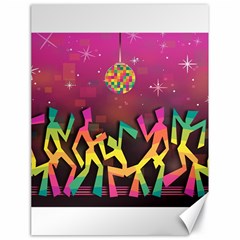 Dancing Colorful Disco Canvas 18  x 24 