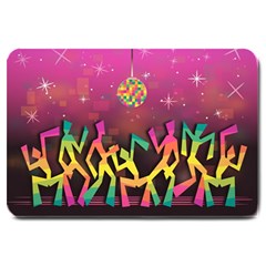 Dancing Colorful Disco Large Doormat 