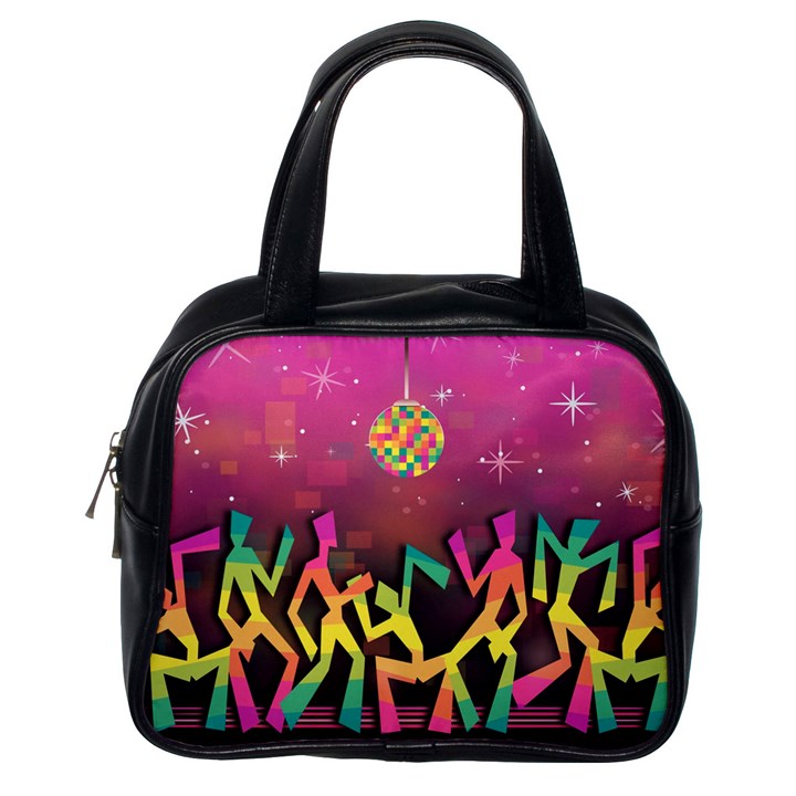 Dancing Colorful Disco Classic Handbag (One Side)