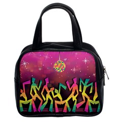 Dancing Colorful Disco Classic Handbag (Two Sides)