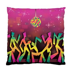 Dancing Colorful Disco Standard Cushion Case (one Side) by Bajindul