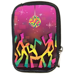 Dancing Colorful Disco Compact Camera Leather Case