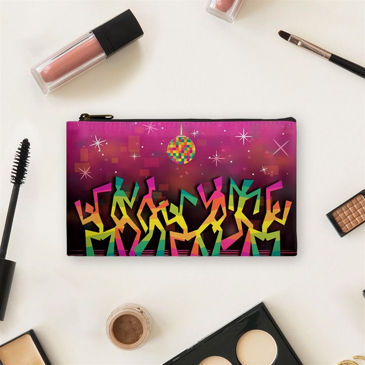 Dancing Colorful Disco Cosmetic Bag (Small)