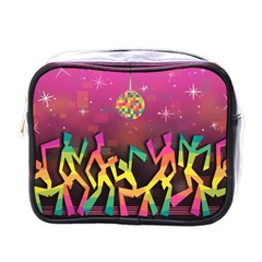 Dancing Colorful Disco Mini Toiletries Bag (One Side)