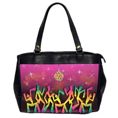 Dancing Colorful Disco Oversize Office Handbag (2 Sides)