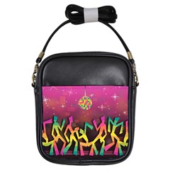 Dancing Colorful Disco Girls Sling Bag by Bajindul