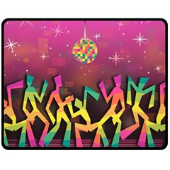 Dancing Colorful Disco Fleece Blanket (Medium) 