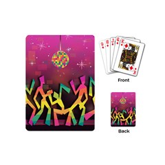 Dancing Colorful Disco Playing Cards Single Design (Mini)