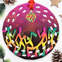 Dancing Colorful Disco Ornament (Round Filigree)