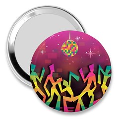 Dancing Colorful Disco 3  Handbag Mirrors