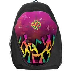 Dancing Colorful Disco Backpack Bag by Bajindul