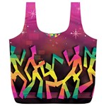 Dancing Colorful Disco Full Print Recycle Bag (XL) Front