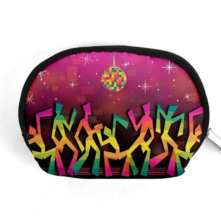 Dancing Colorful Disco Accessory Pouch (Medium)