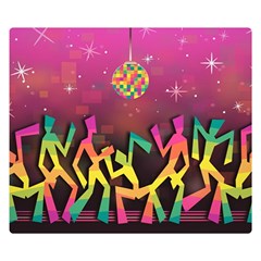 Dancing Colorful Disco Double Sided Flano Blanket (Small) 