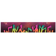 Dancing Colorful Disco Large Flano Scarf 