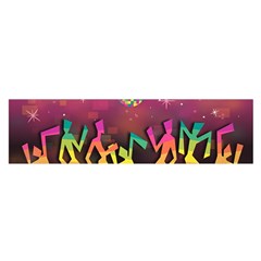 Dancing Colorful Disco Satin Scarf (Oblong)