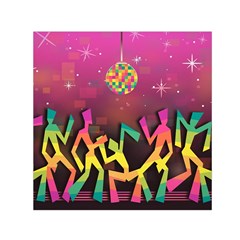 Dancing Colorful Disco Small Satin Scarf (Square)