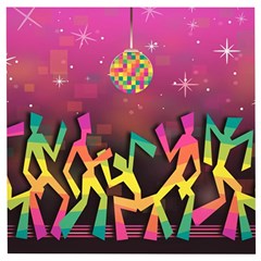 Dancing Colorful Disco Wooden Puzzle Square