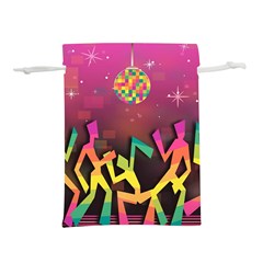 Dancing Colorful Disco Lightweight Drawstring Pouch (S)