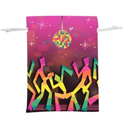 Dancing Colorful Disco  Lightweight Drawstring Pouch (XL)