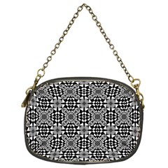 Fabric Geometric Shape Chain Purse (one Side)