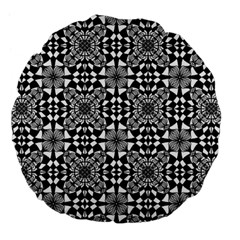 Fabric Geometric Shape Large 18  Premium Flano Round Cushions