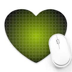 Hexagon Background Plaid Heart Mousepads by Mariart