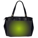 Hexagon Background Plaid Oversize Office Handbag (2 Sides) Back