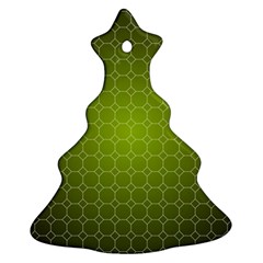 Hexagon Background Plaid Ornament (christmas Tree)  by Mariart