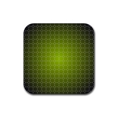 Hexagon Background Plaid Rubber Coaster (square)  by Mariart