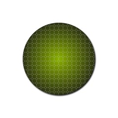 Hexagon Background Plaid Rubber Coaster (round)  by Mariart