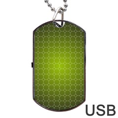 Hexagon Background Plaid Dog Tag Usb Flash (two Sides) by Mariart