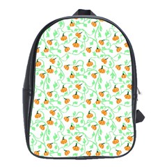 Pumpkin Vines School Bag (xl) by bloomingvinedesign