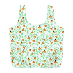 Pumpkin Vines Full Print Recycle Bag (l) by bloomingvinedesign