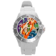 #art #illustration #drawing #infinitepainter #artist #sketch #mirrorart #jwildfire #mirrorlab #galle Webp Net Resizeimage (8) Round Plastic Sport Watch (l) by soulone