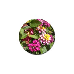 Summer Lantana W Bee Golf Ball Marker by Riverwoman