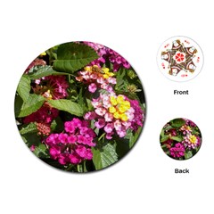 Summer Lantana W Bee Playing Cards Single Design (round) by Riverwoman