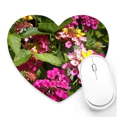 Summer Lantana W Bee Heart Mousepads by Riverwoman