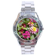 Summer Lantana W Bee Stainless Steel Analogue Watch by Riverwoman