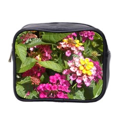 Summer Lantana W Bee Mini Toiletries Bag (two Sides) by Riverwoman