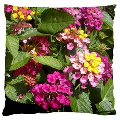 Summer Lantana W Bee Standard Flano Cushion Case (two Sides) by Riverwoman