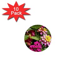 Summer Lantana W Bee 1  Mini Buttons (10 Pack)  by Riverwoman