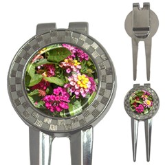 Summer Lantana W Bee 3-in-1 Golf Divots by Riverwoman