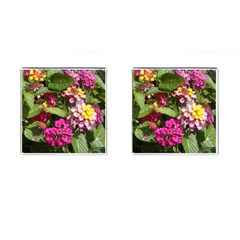 Summer Lantana W Bee Cufflinks (square) by Riverwoman