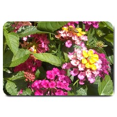 Summer Lantana W Bee Large Doormat  by Riverwoman