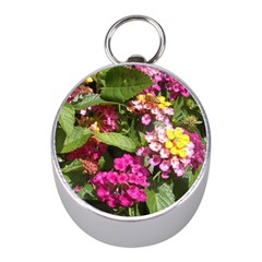 Summer Lantana W Bee Mini Silver Compasses by Riverwoman