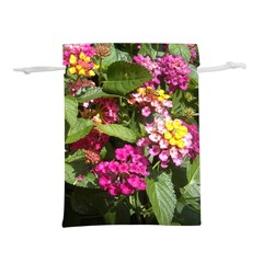 Summer Lantana W Bee Lightweight Drawstring Pouch (l)