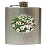 Columbus Commons Shasta Daisies Hip Flask (6 oz) Front