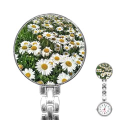 Columbus Commons Shasta Daisies Stainless Steel Nurses Watch